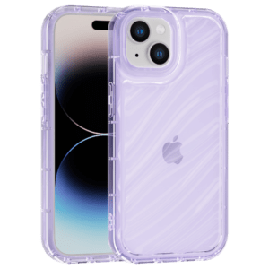Aurora Wave maska za iPhone 14 Plus - ljubičasta
