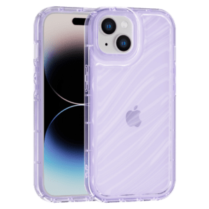 Aurora Wave maska za iPhone 14 - ljubičasta
