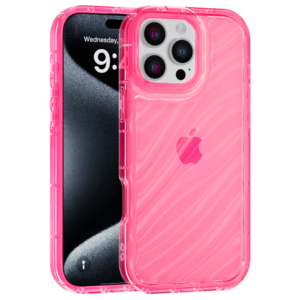 Aurora Wave maska za iPhone 16 Pro - crvena
