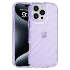 Aurora Wave maska za iPhone 16 Pro - ljubičasta