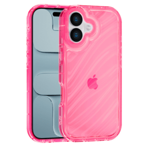 Aurora Wave maska za iPhone 16 - crvena