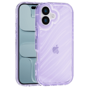 Aurora Wave maska za iPhone 16 - ljubičasta