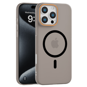 Matte Color MagSafe maska za iPhone 15 Pro Max – Siva