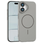 Rigid Silicone MagSafe maska za iPhone 16 Plus – siva