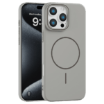 Rigid Silicone MagSafe maska za iPhone 16 Pro Max – siva