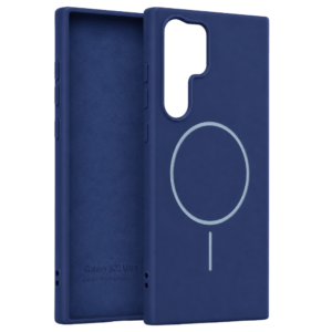 Velvet Touch MagSafe maska za Samsung Galaxy S22 Ultra - Plava