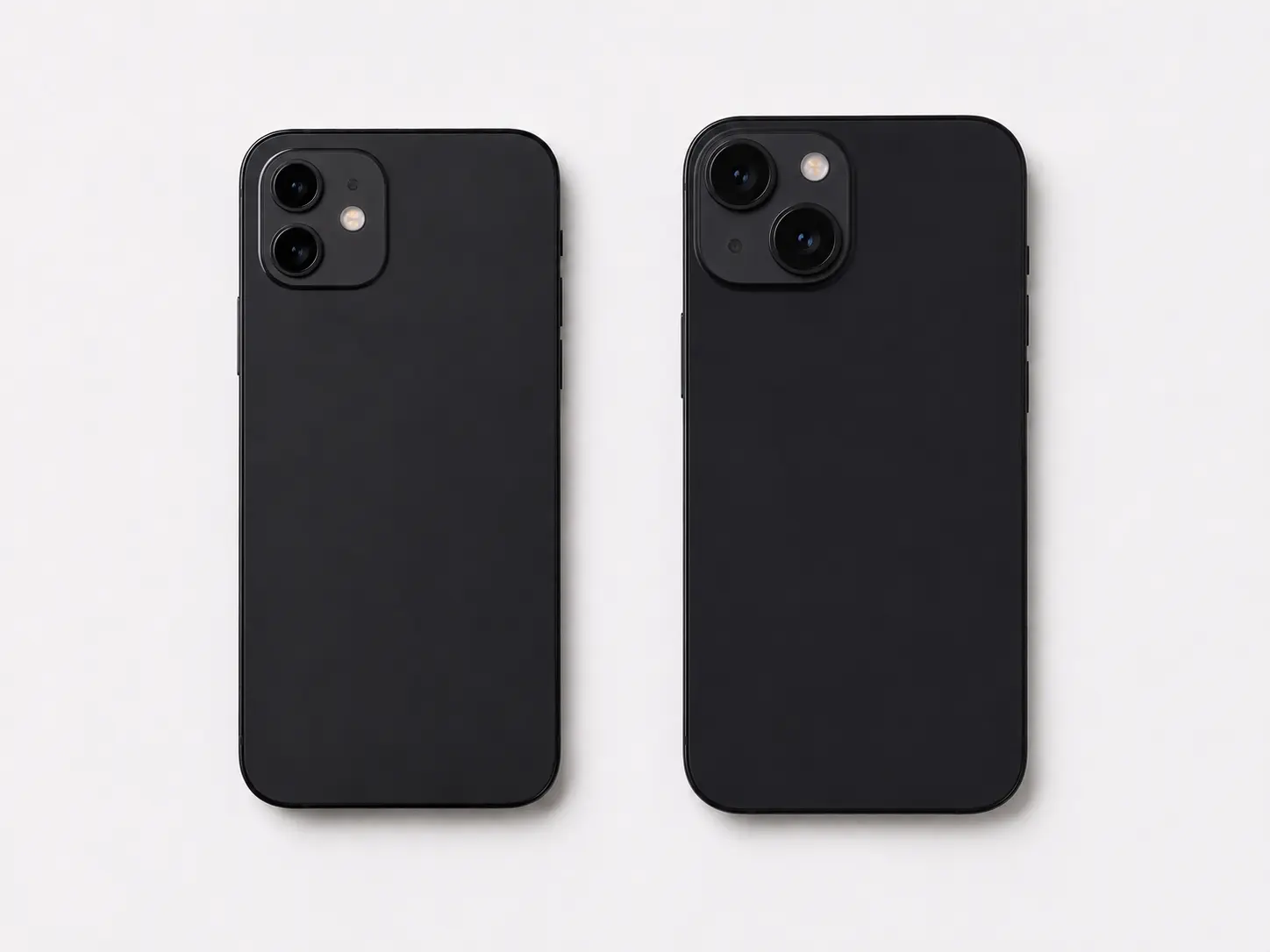 iPhone 12 vs iPhone 13 — poređenje oba modela jedan pored drugog sa leđa