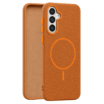 Leather Grip MagSafe maska za Samsung Galaxy A16 – Narandžasta
