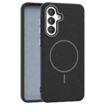 Leather Grip MagSafe maska za Samsung Galaxy A56 - Crna