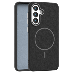 Leather Grip MagSafe maska za Samsung Galaxy A56 - Crna