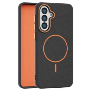 Leather Grip MagSafe maska za Samsung Galaxy S23 FE - Crna