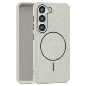 Leather Grip MagSafe maska za Samsung Galaxy S23 - Siva