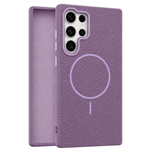 Leather Grip MagSafe maska za Samsung Galaxy S23 Ultra - Ljubičasta