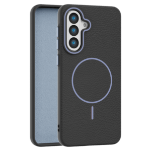 Leather Grip MagSafe maska za Samsung Galaxy S24 FE - Crna