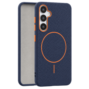 Leather Grip MagSafe maska za Samsung Galaxy S24 - Plava