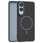 Leather Grip MagSafe maska za Samsung Galaxy S25 Edge - Crna