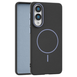 Leather Grip MagSafe maska za Samsung Galaxy S25 Edge - Crna