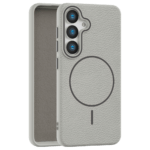 Leather Grip MagSafe maska za Samsung Galaxy S25 Plus - Siva