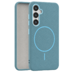 Leather Grip MagSafe maska za Samsung Galaxy S25 - Tirkizna
