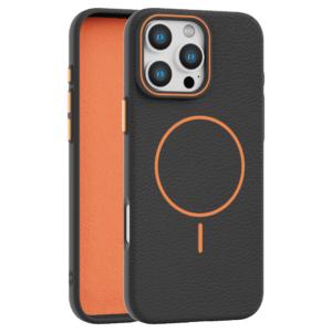 Leather Grip MagSafe maska za iPhone 13 Pro - Crna