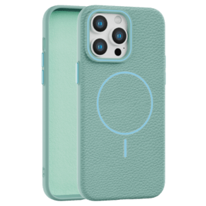 Leather Grip MagSafe maska za iPhone 13 Pro Max - Tirkizna