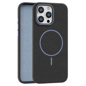 Leather Grip MagSafe maska za iPhone 15 Pro - Crna