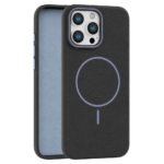 Leather Grip MagSafe maska za iPhone 15 Pro Max - Crna