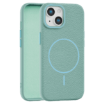 Leather Grip MagSafe maska za iPhone 15 - Tirkizna