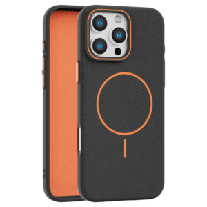 Leather Grip MagSafe maska za iPhone 16 Pro Max - Crna