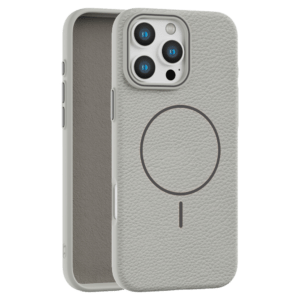 Leather Grip MagSafe maska za iPhone 16 Pro - Siva