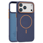 Leather Grip MagSafe maska za iPhone 17 Pro Max - Plava