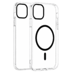 Transparent Color Ring MagSafe maska za iPhone 12 Pro Max – Crna