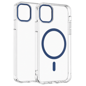 Transparent Color Ring MagSafe maska za iPhone 12/12 Pro – Plava