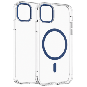 Transparent Color Ring MagSafe maska za iPhone 14 Plus – Plava