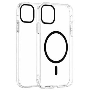 Transparent Color Ring MagSafe maska za iPhone 14 – Crna