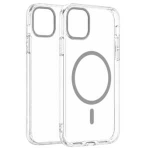 Transparent Color Ring MagSafe maska za iPhone 15 Plus – Siva