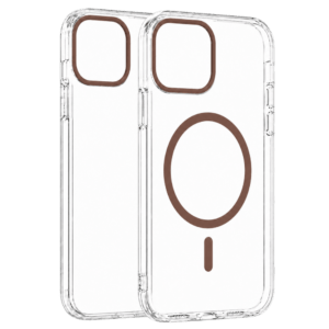 Transparent Color Ring MagSafe maska za iPhone 15 Pro – Zlatna