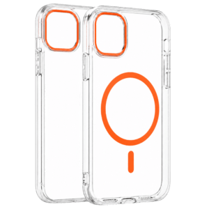 Transparent Color Ring MagSafe maska za iPhone 15 – Narandžasta