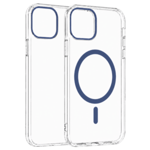 Transparent Color Ring MagSafe maska za iPhone 16 Pro Max – Plava