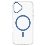 Transparent Color Ring MagSafe maska za iPhone 16 – Plava