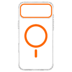 Transparent Color Ring MagSafe maska za iPhone 17 Pro Max – Narandžasta