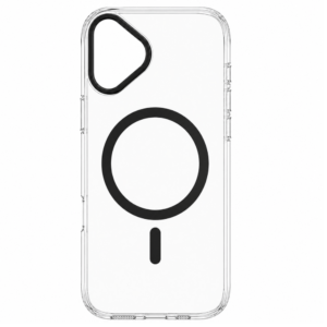 Transparent Color Ring MagSafe maska za iPhone 16 Plus – Crna