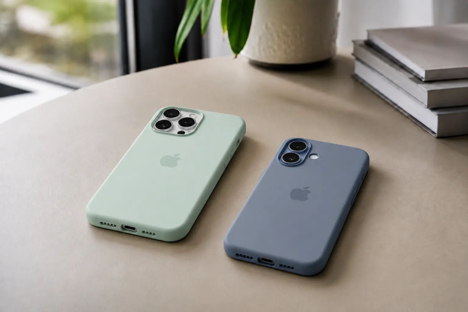 maske za telefone i zaštita iPhone uređaja na minimalističkom stolu