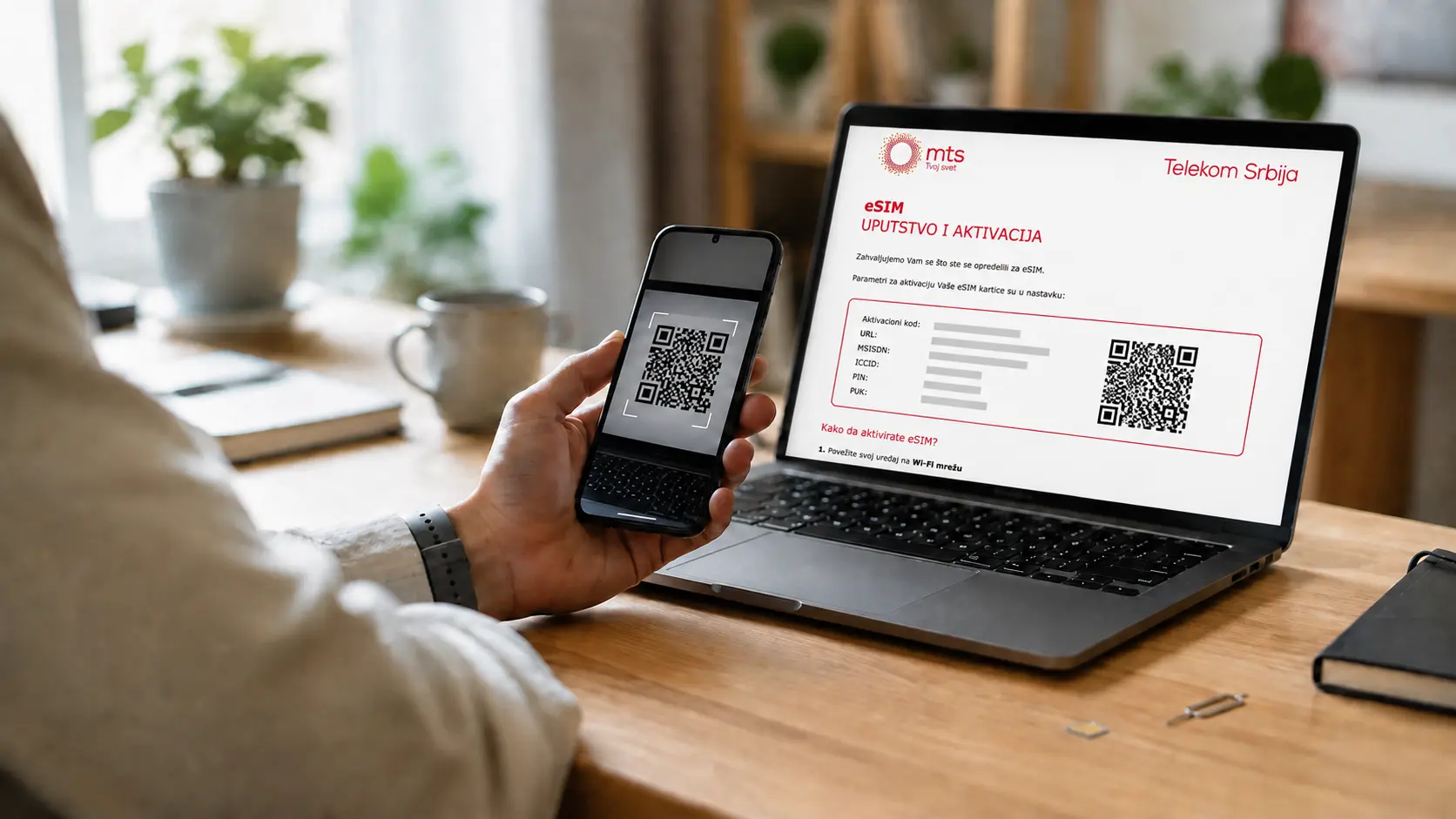 Aktivacija eSIM u Srbiji QR kodom kod mts operatera